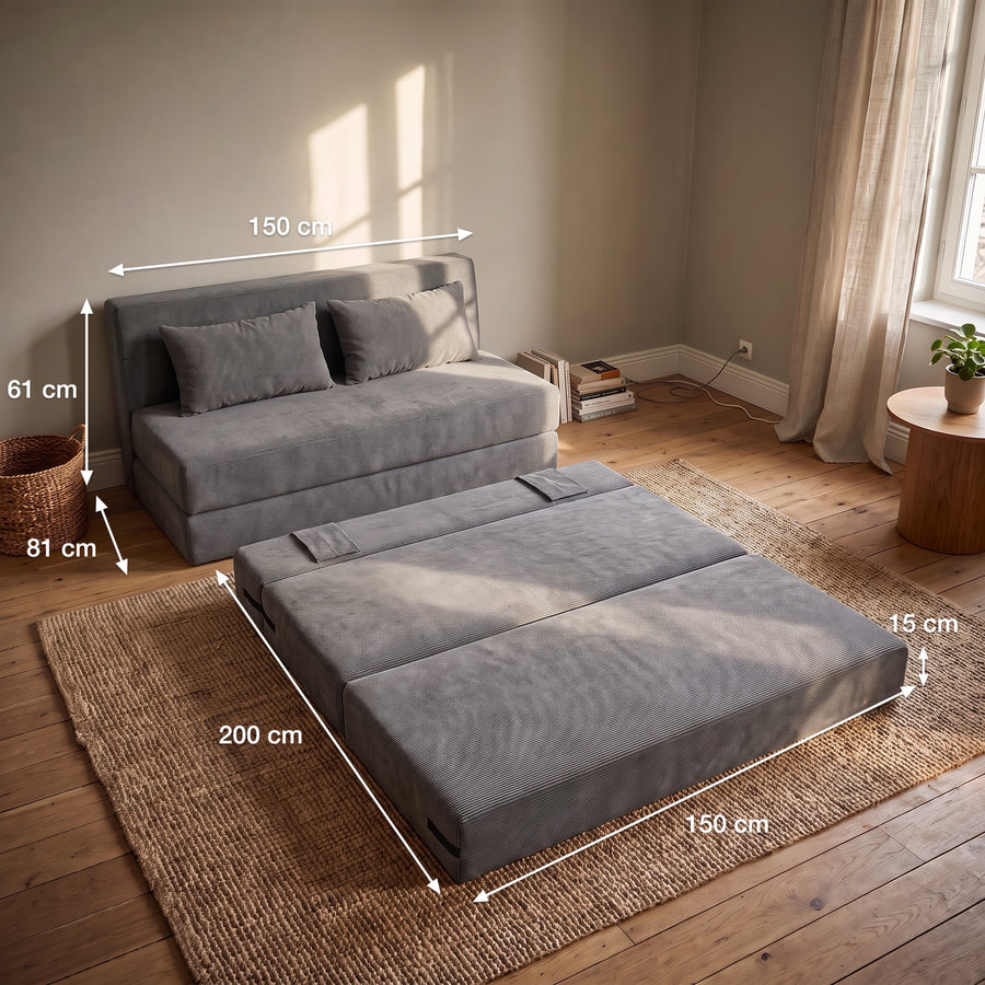 Dimensions pliée et dépliée